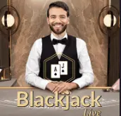 Blackjack-bord med live dealer
